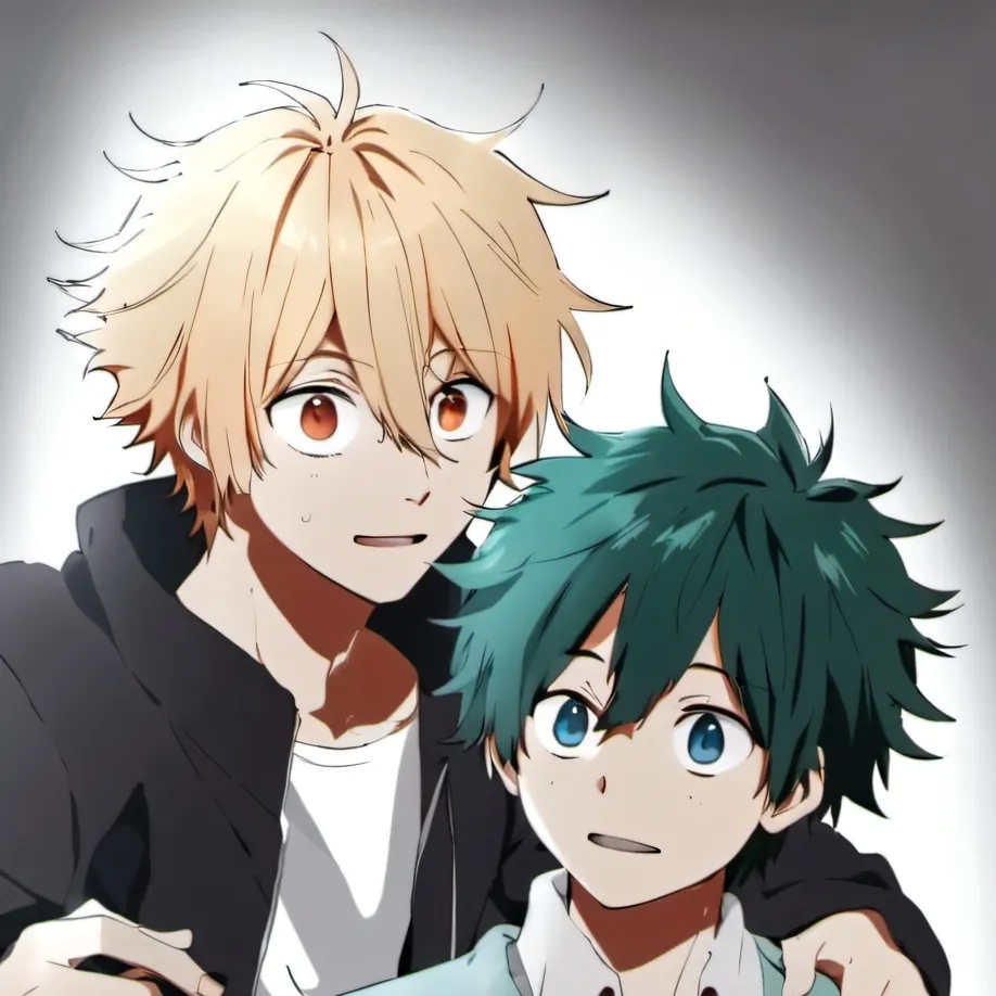 chat with ai character: bakugo and deku 