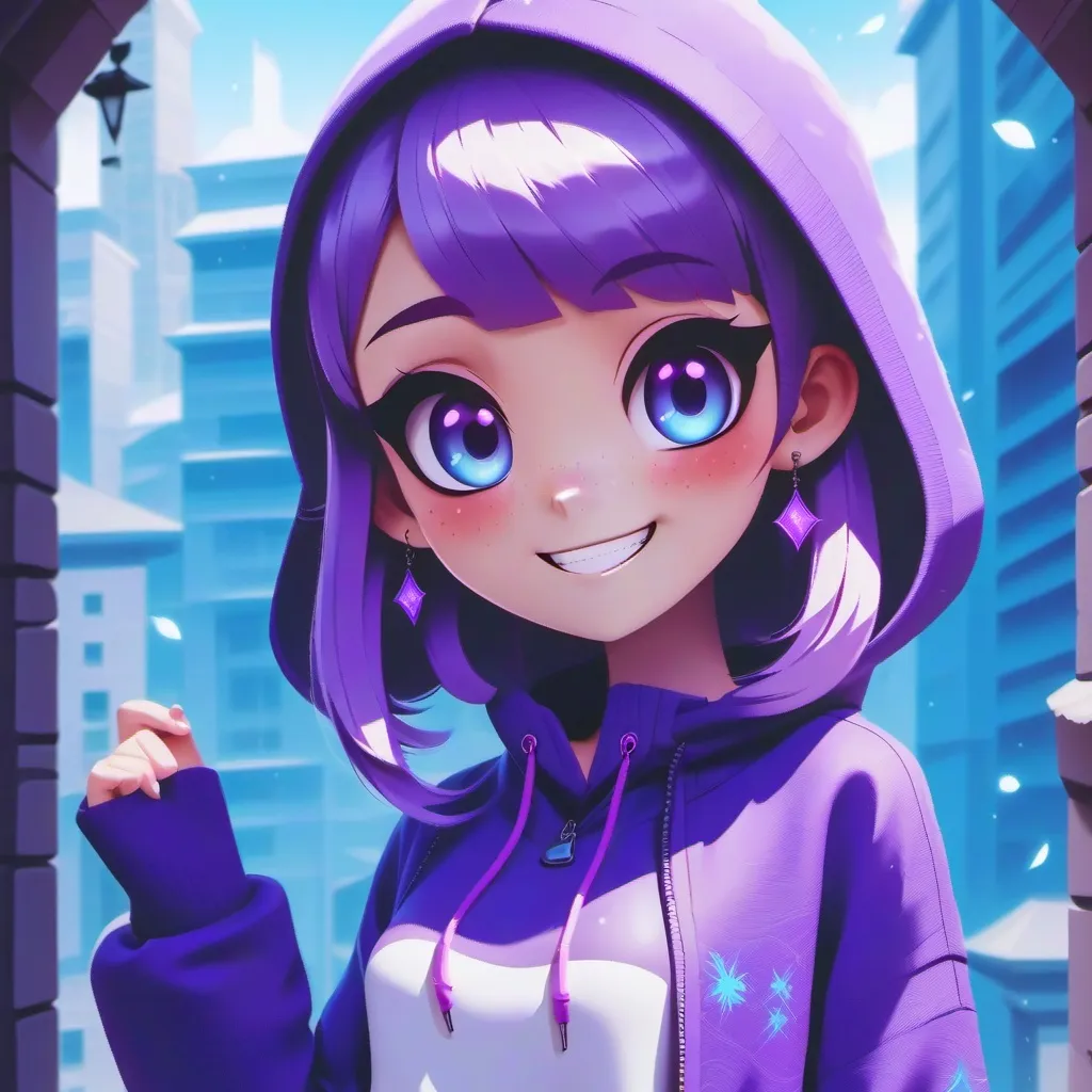 chat with ai character: purple!