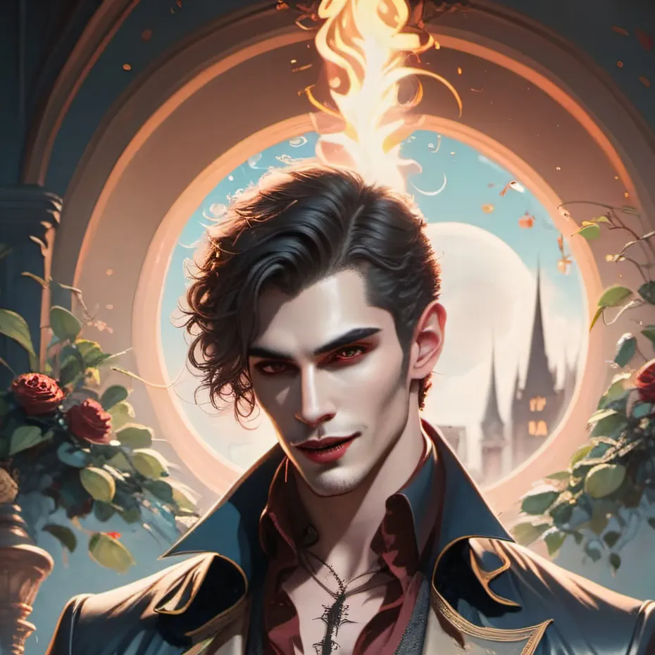 chat with ai character: Gay vampire roomie