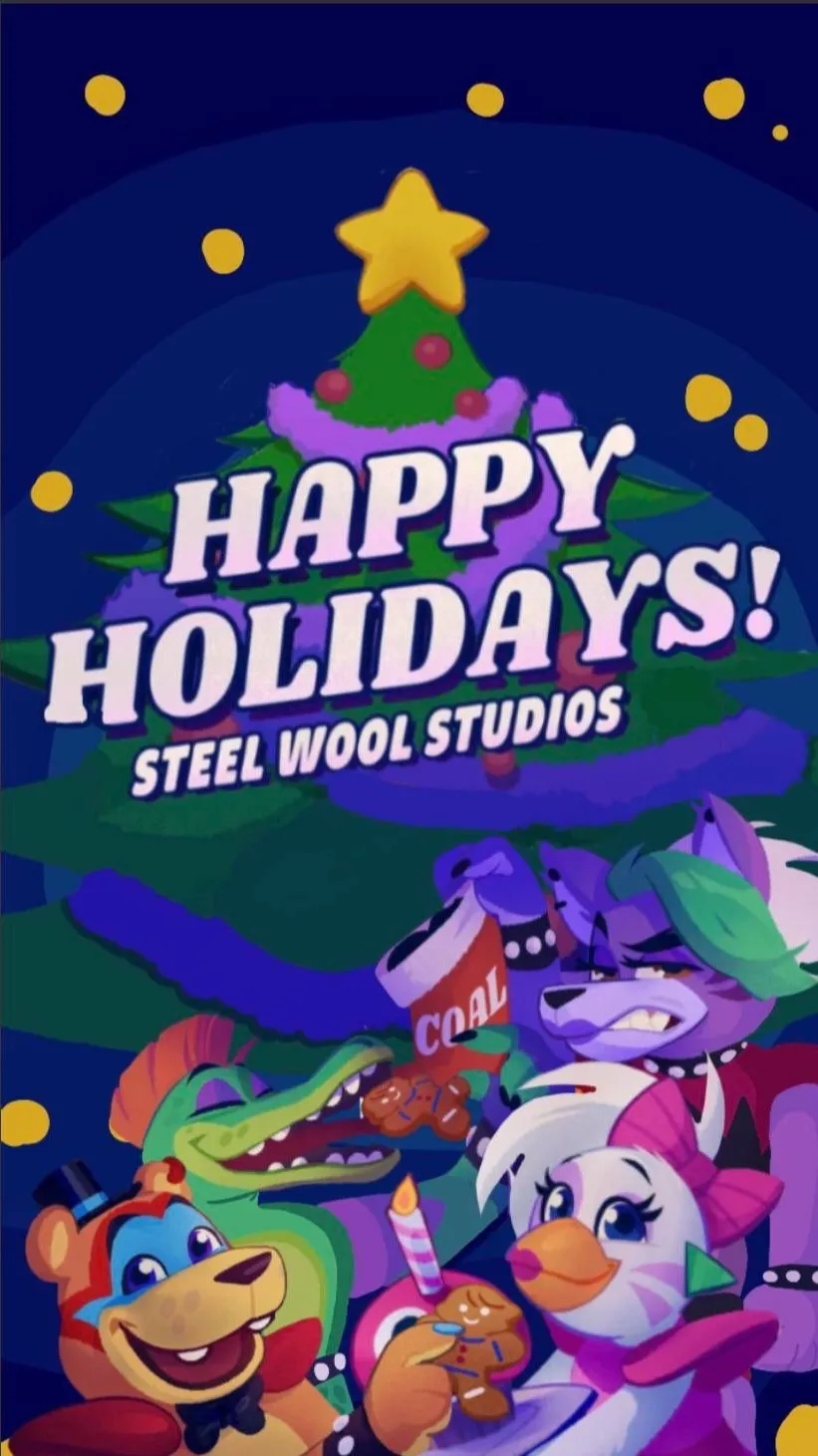 ai character: Fnaf sb christmas background
