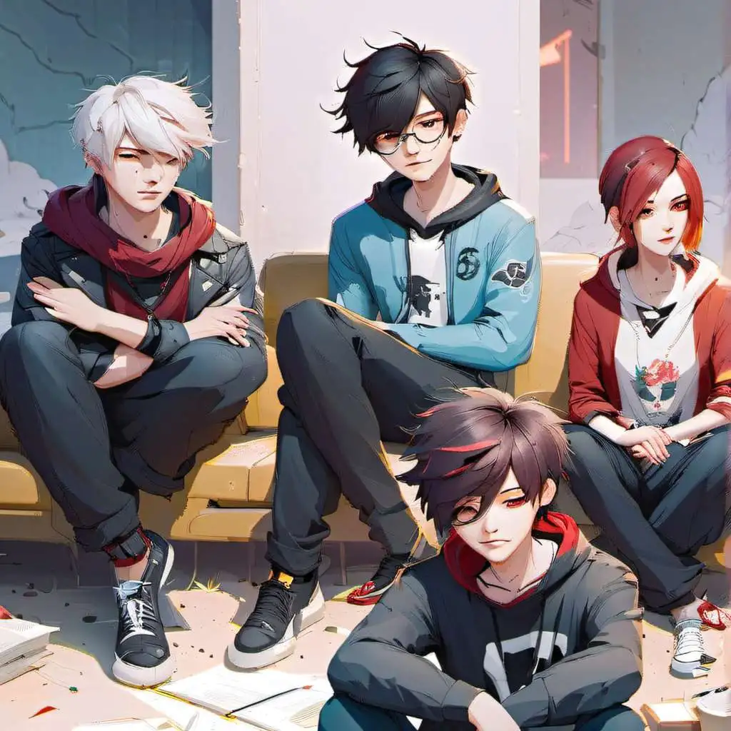 chat with ai character: friend group 