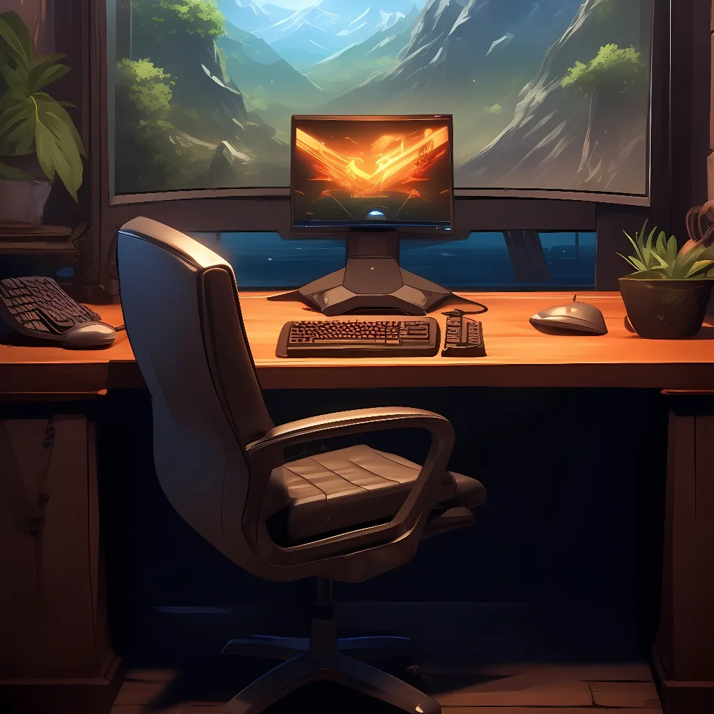 chat with ai character: gaming setup