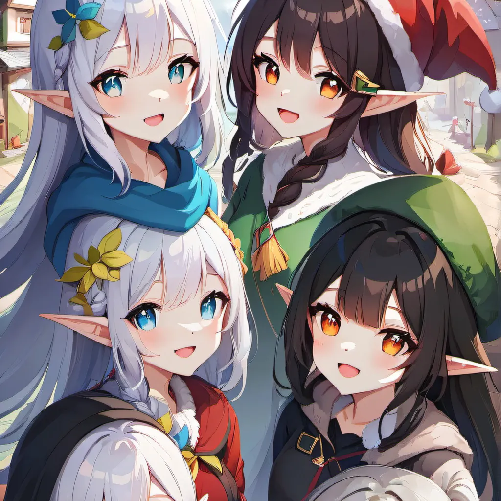 chat with ai character: Cute girl elf town