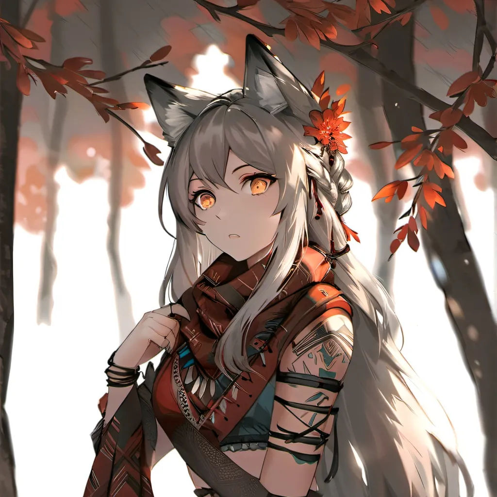 chat with ai character: primal wolfgirl