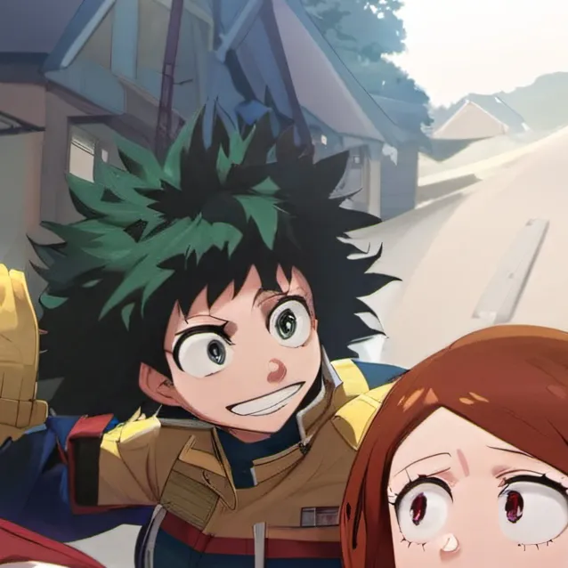 chat with ai character: uraraka and izuku