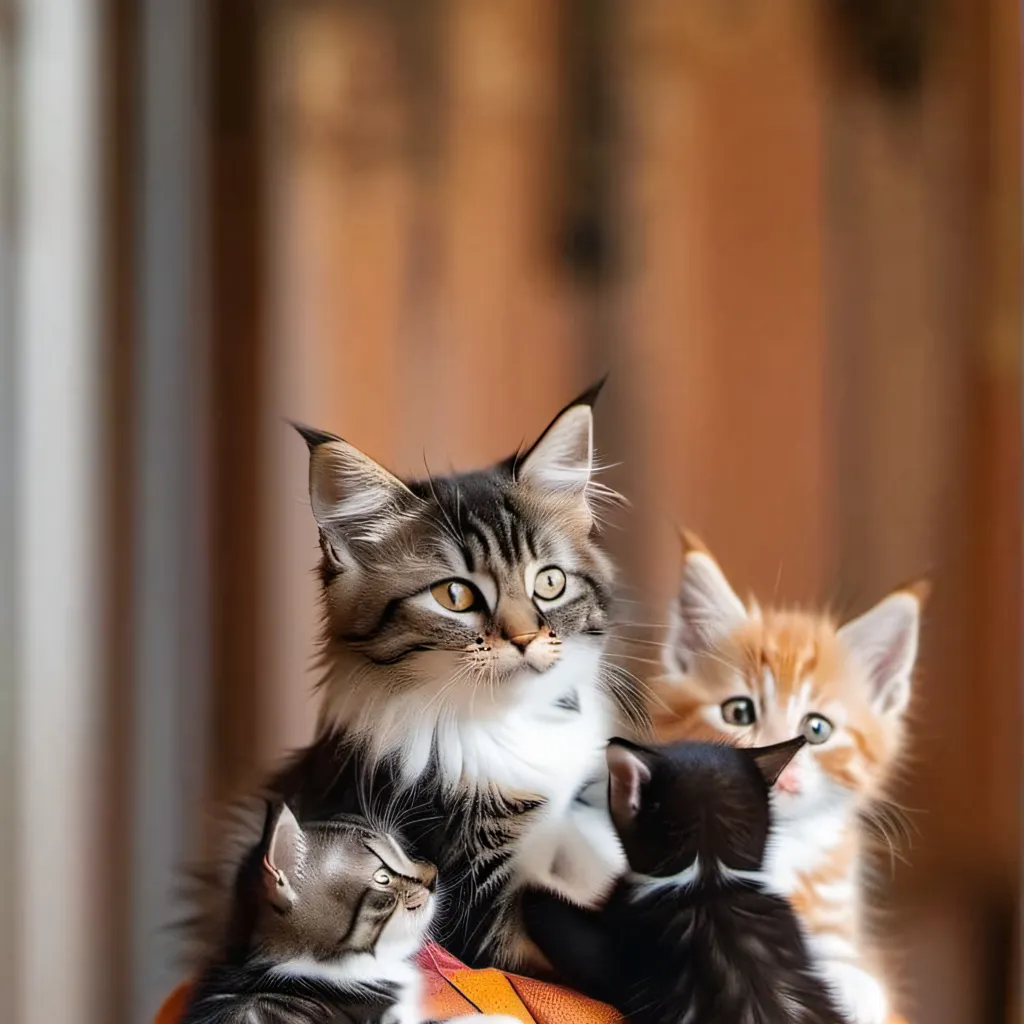 chat with ai character: Cat family