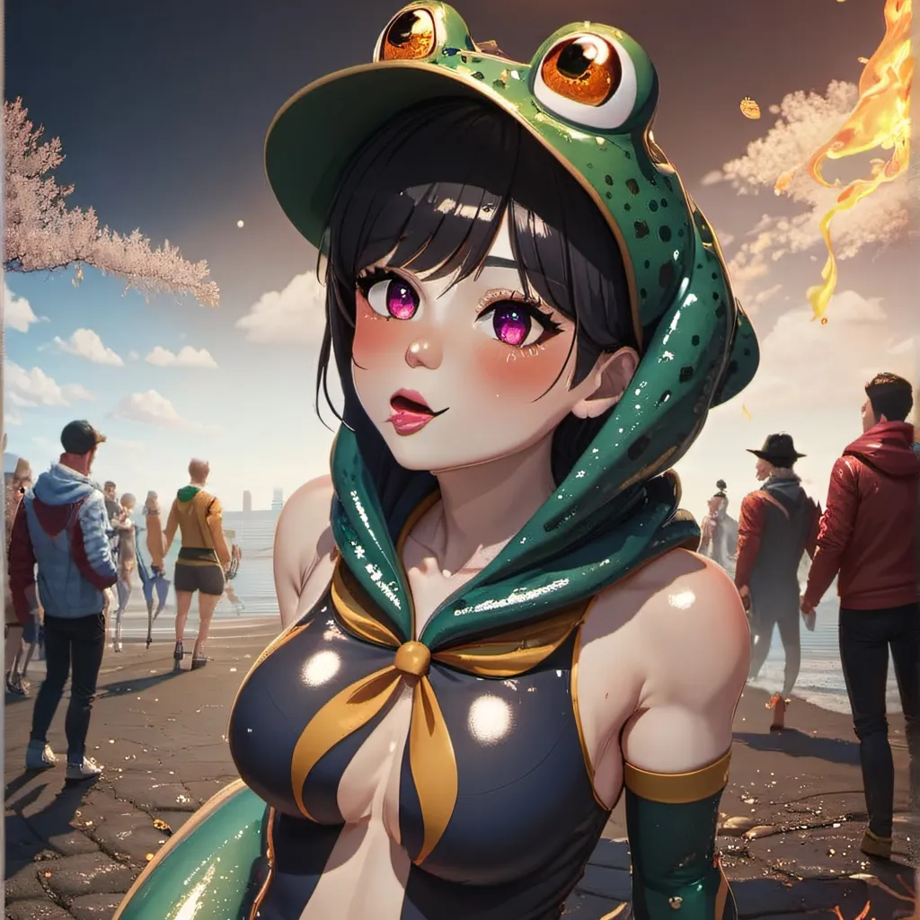 chat with ai character: frog girl