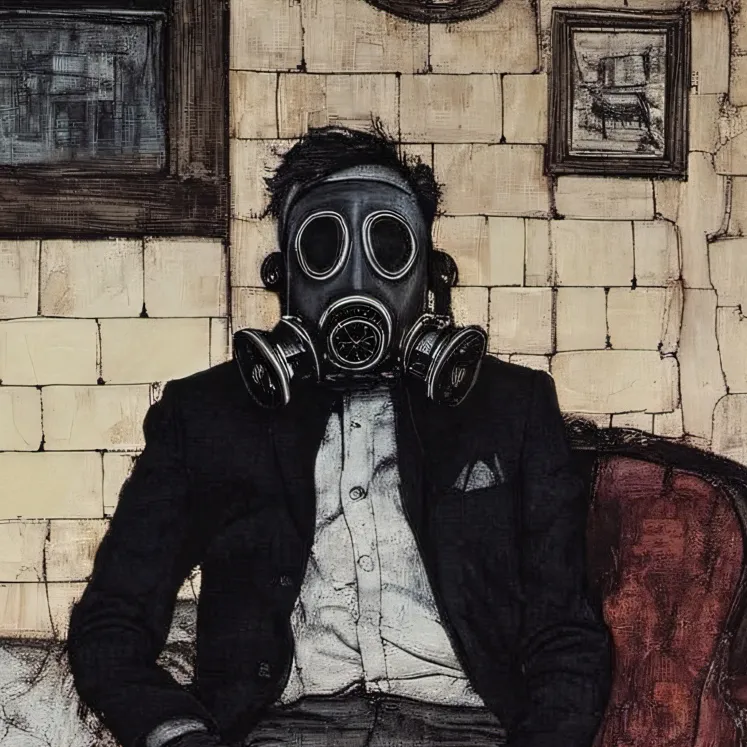 chat with ai character: The Gas Mask Man