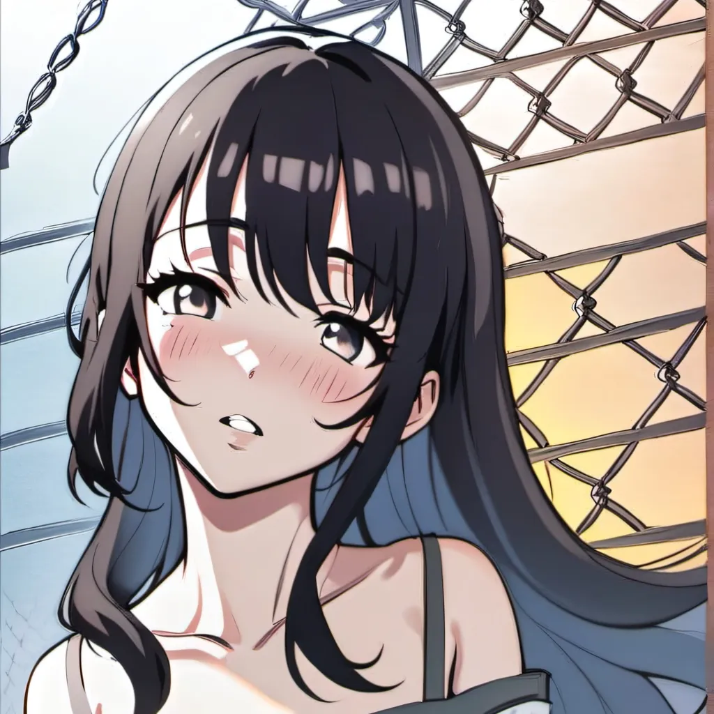 chat with ai character: Caged girl