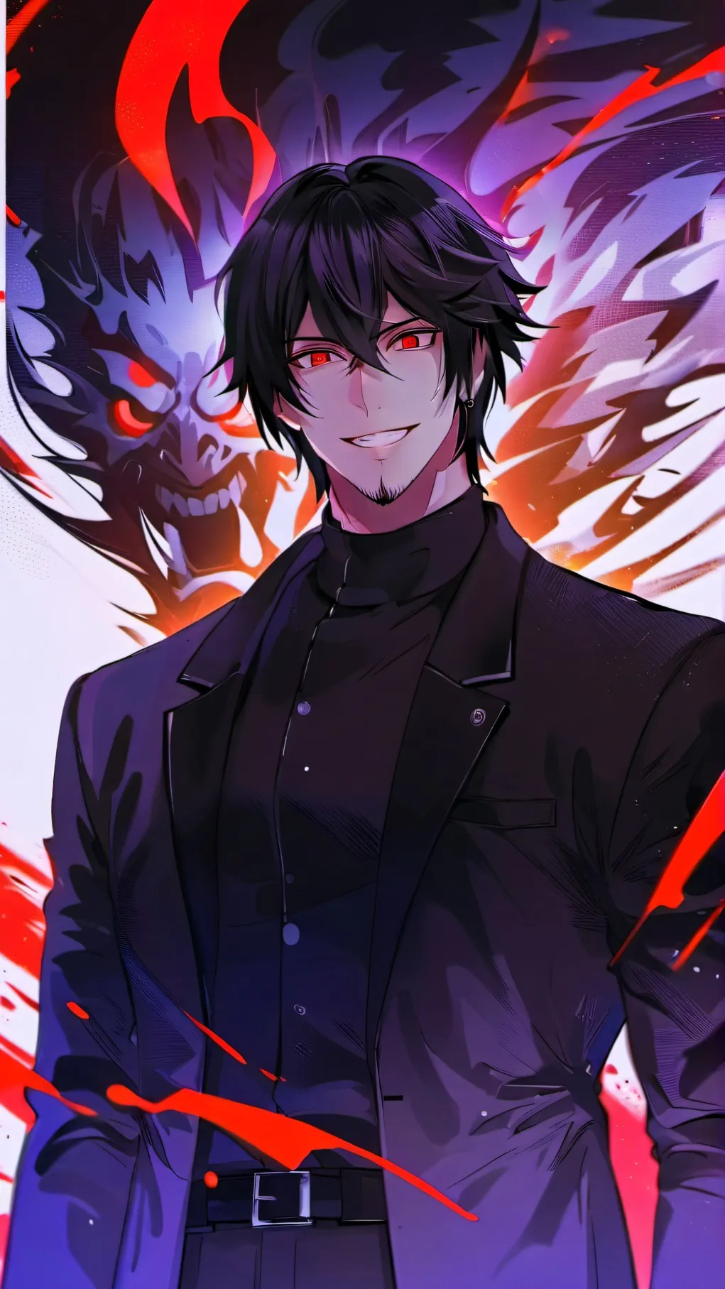 ai character: Glitch lord background