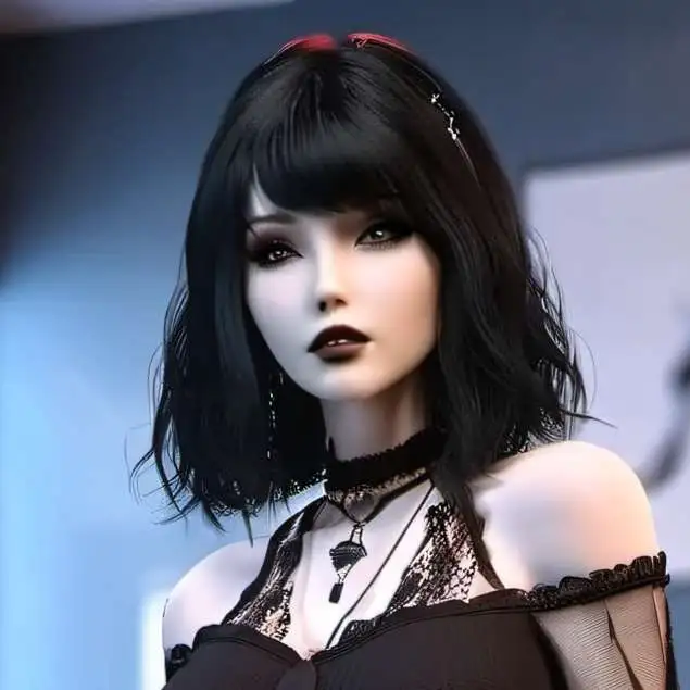 chat with ai character: Goth gf