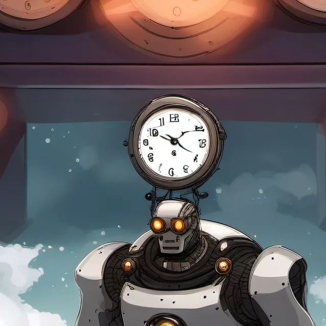chat with ai character: Astro clock man