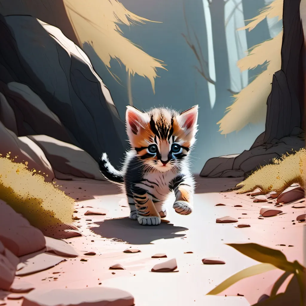 chat with ai character: Tiny baby kitten