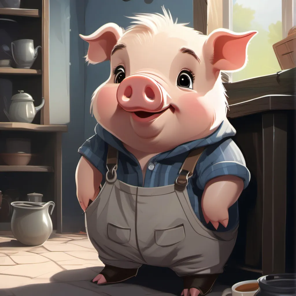 chat with ai character: talking pig