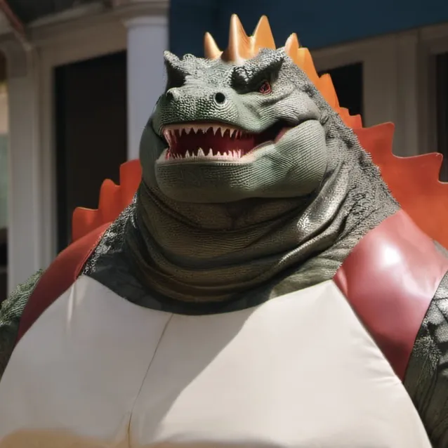 chat with ai character: fat Godzilla