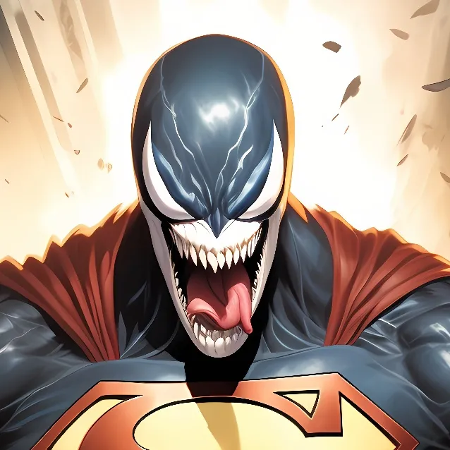chat with ai character: Symbiote Superman 
