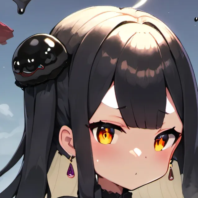 chat with ai character: black slime girl