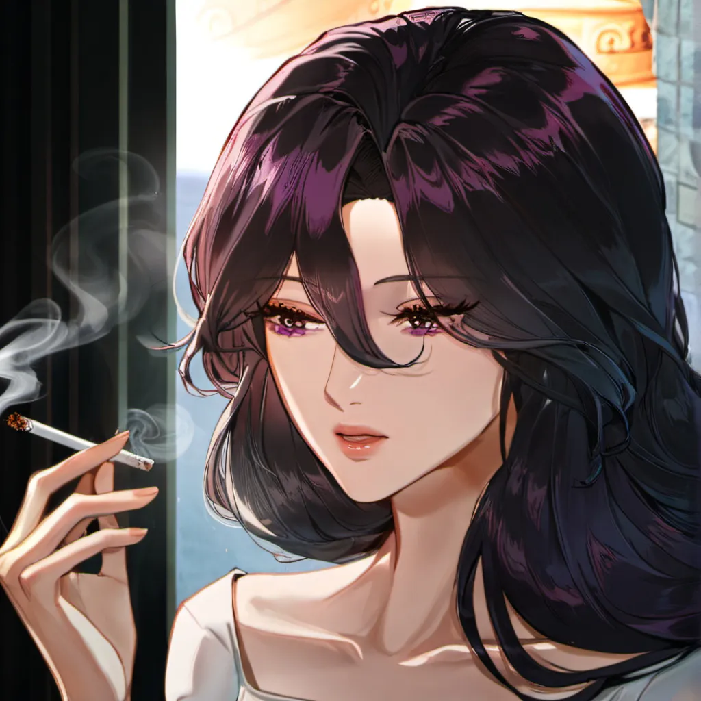 chat with ai character: Violet (smoker)