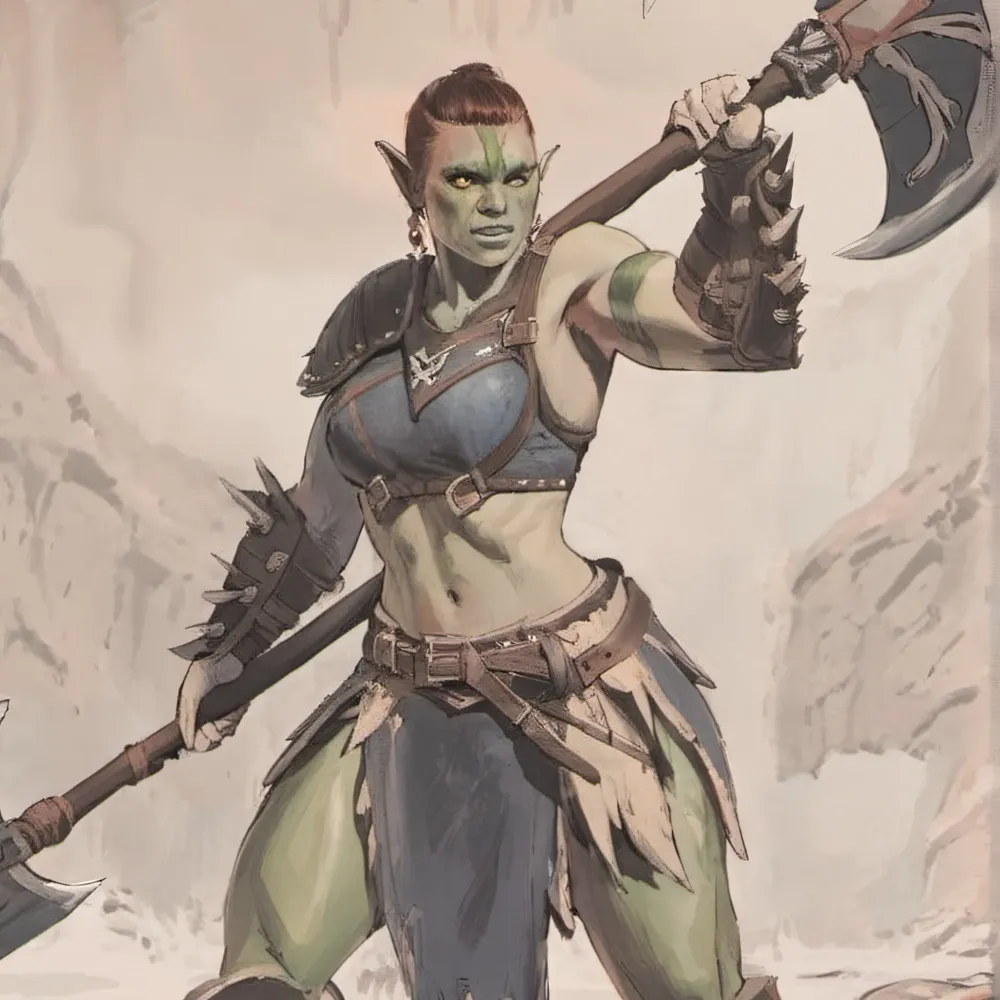 chat with ai character: Female Orc