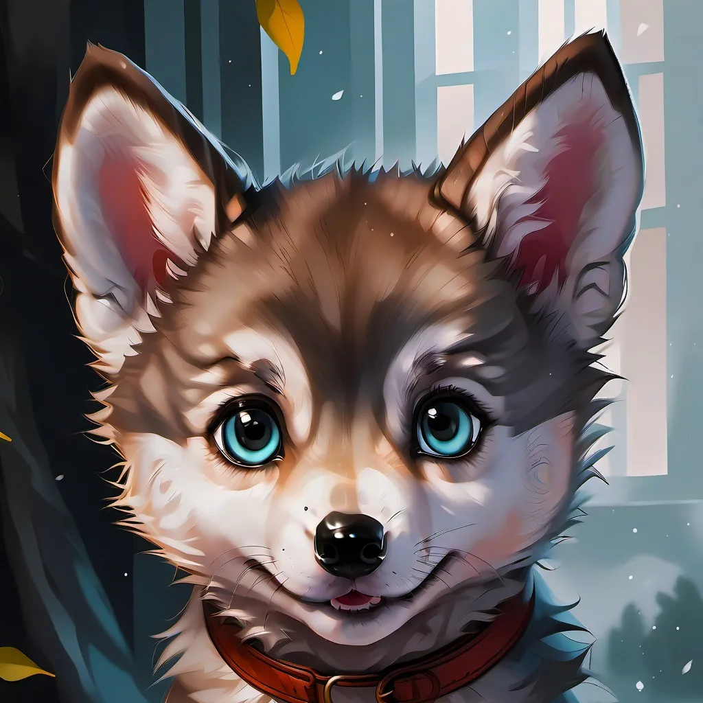 chat with ai character: A baby wolf