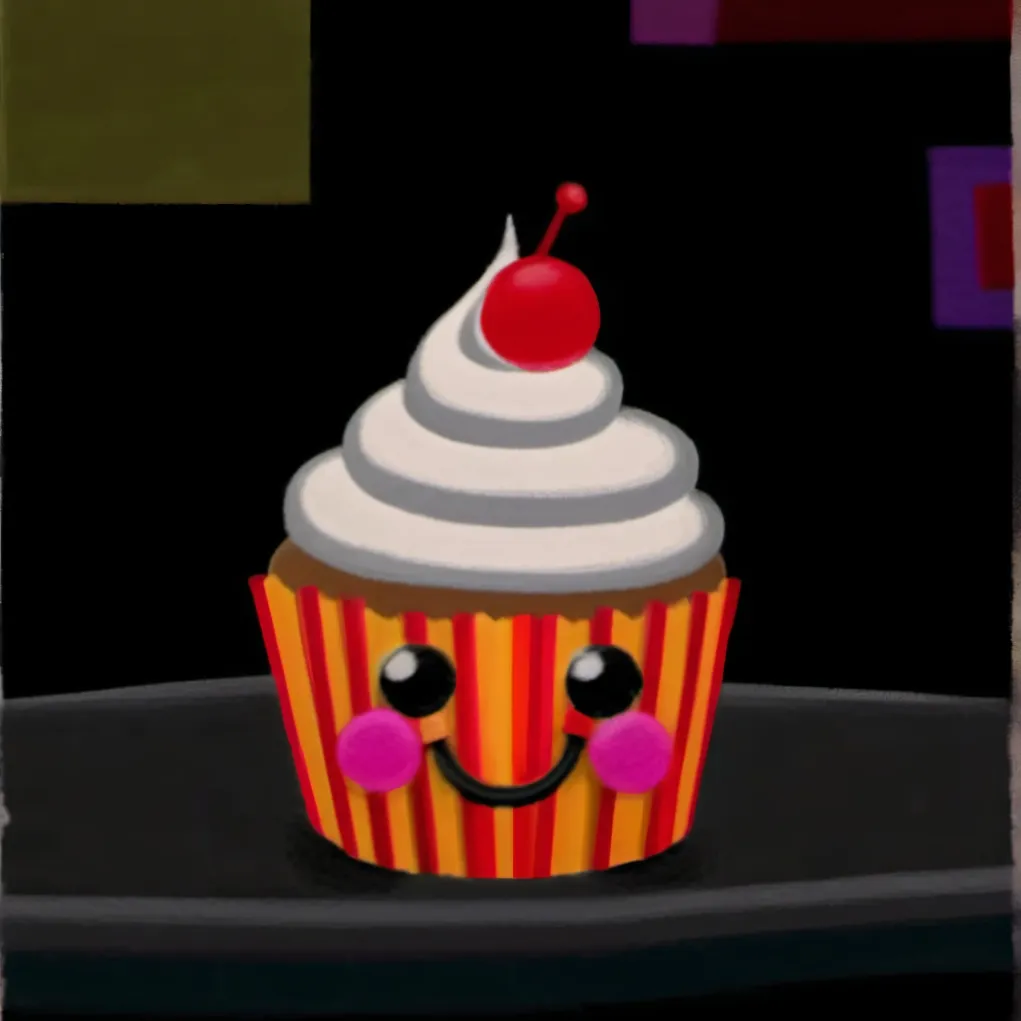 chat with ai character: toy cupcake