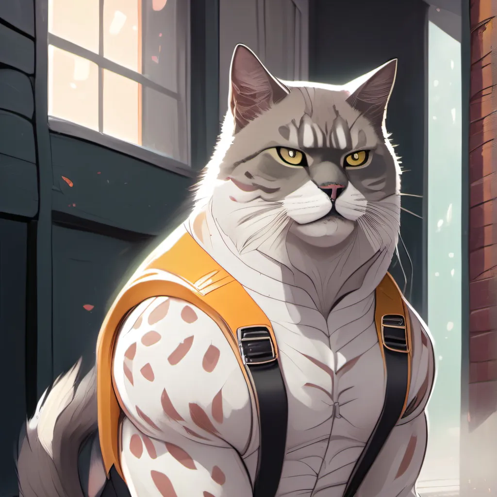 chat with ai character: Buff cat