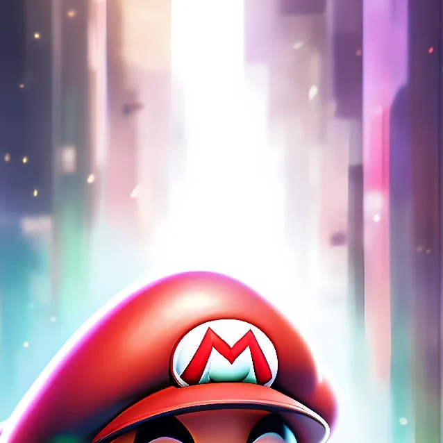 chat with ai character: glitch mario