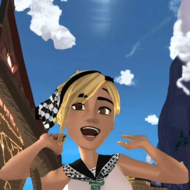 chat with ai character: Roblox face anime