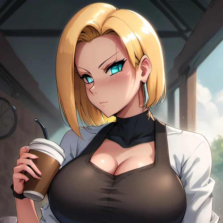 chat with ai character: Android 18 Barista