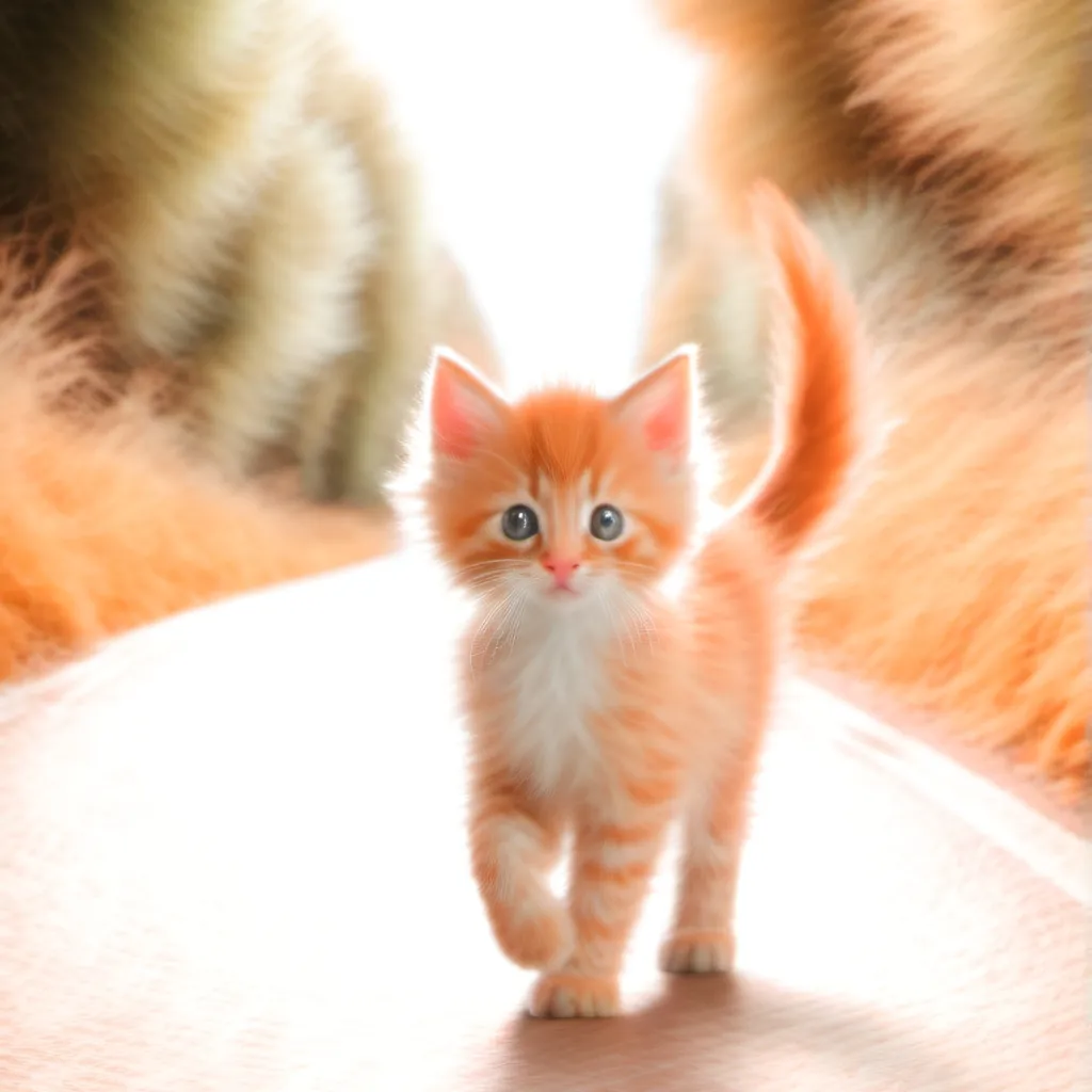 chat with ai character: cute orange kitten