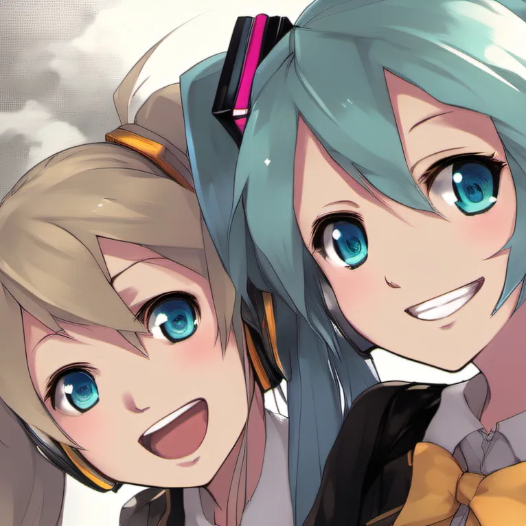 chat with ai character: Rin and Miku