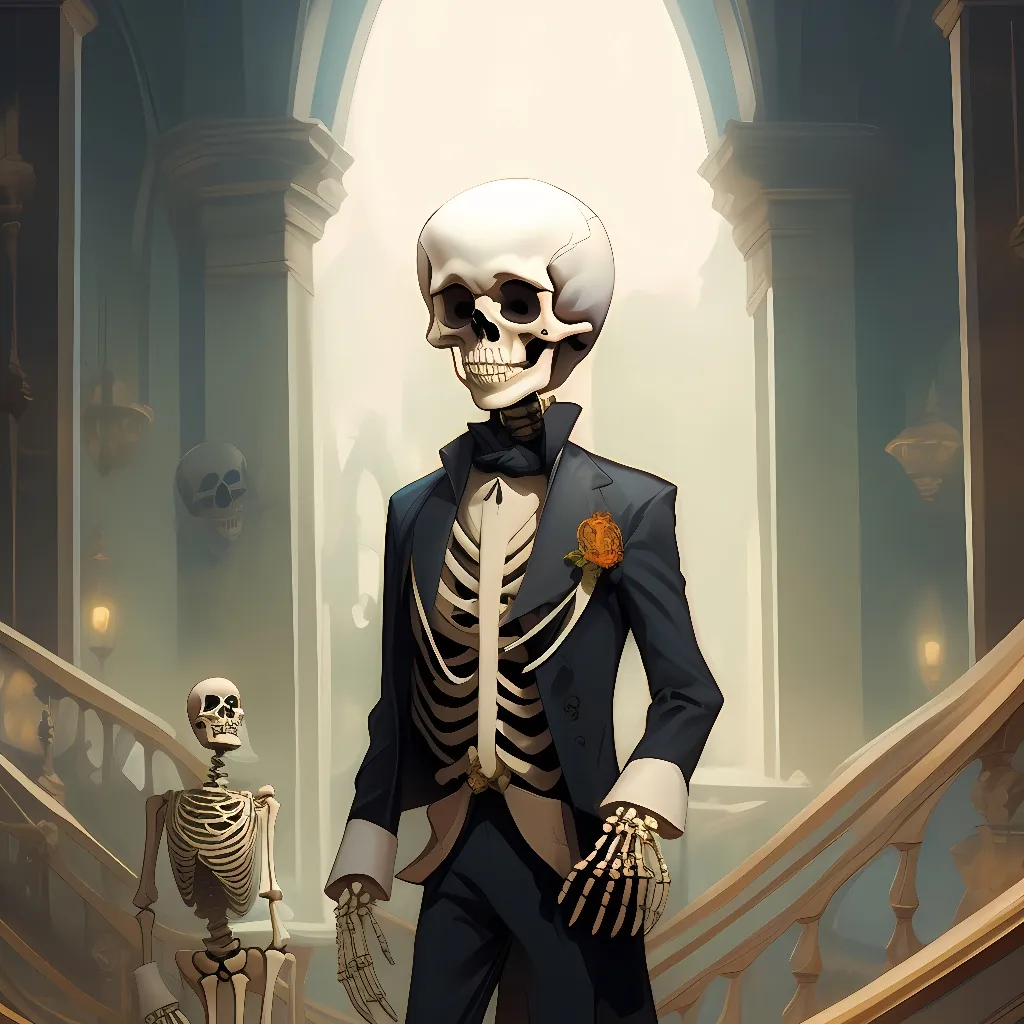 chat with ai character: big brain skele