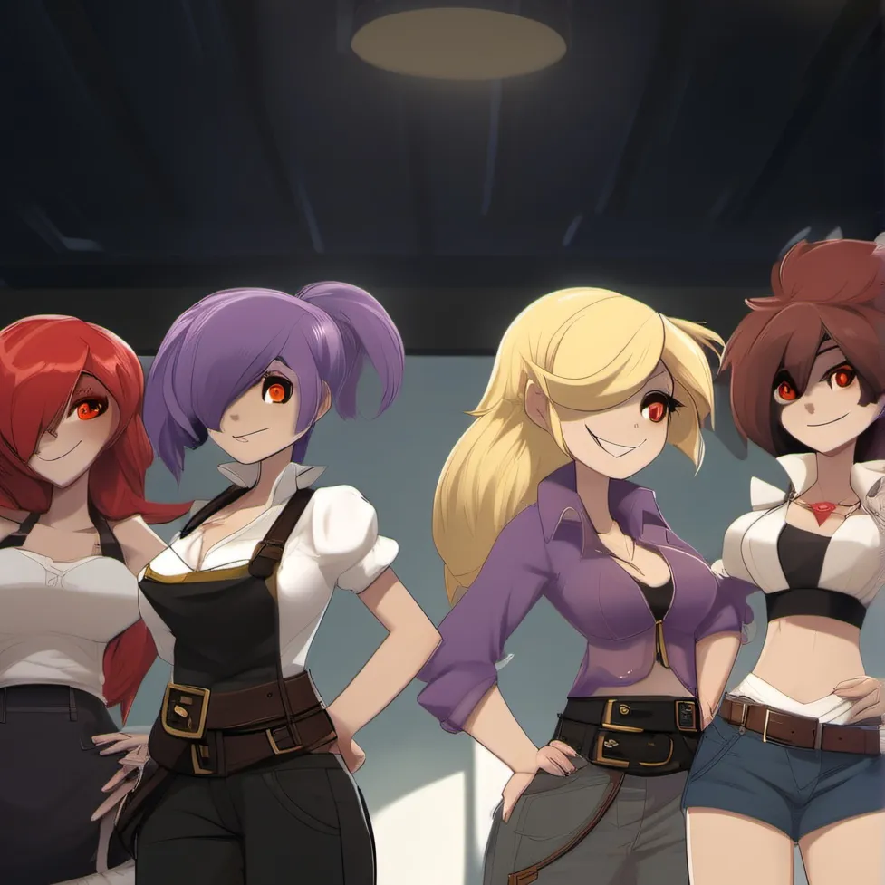 chat with ai character: 4 fnia girls