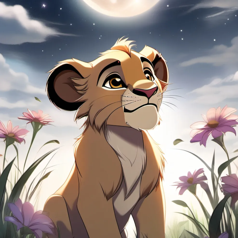 chat with ai character: (Young simba)