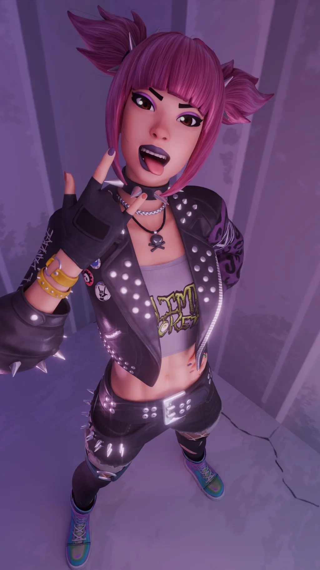ai character: Power Punk background