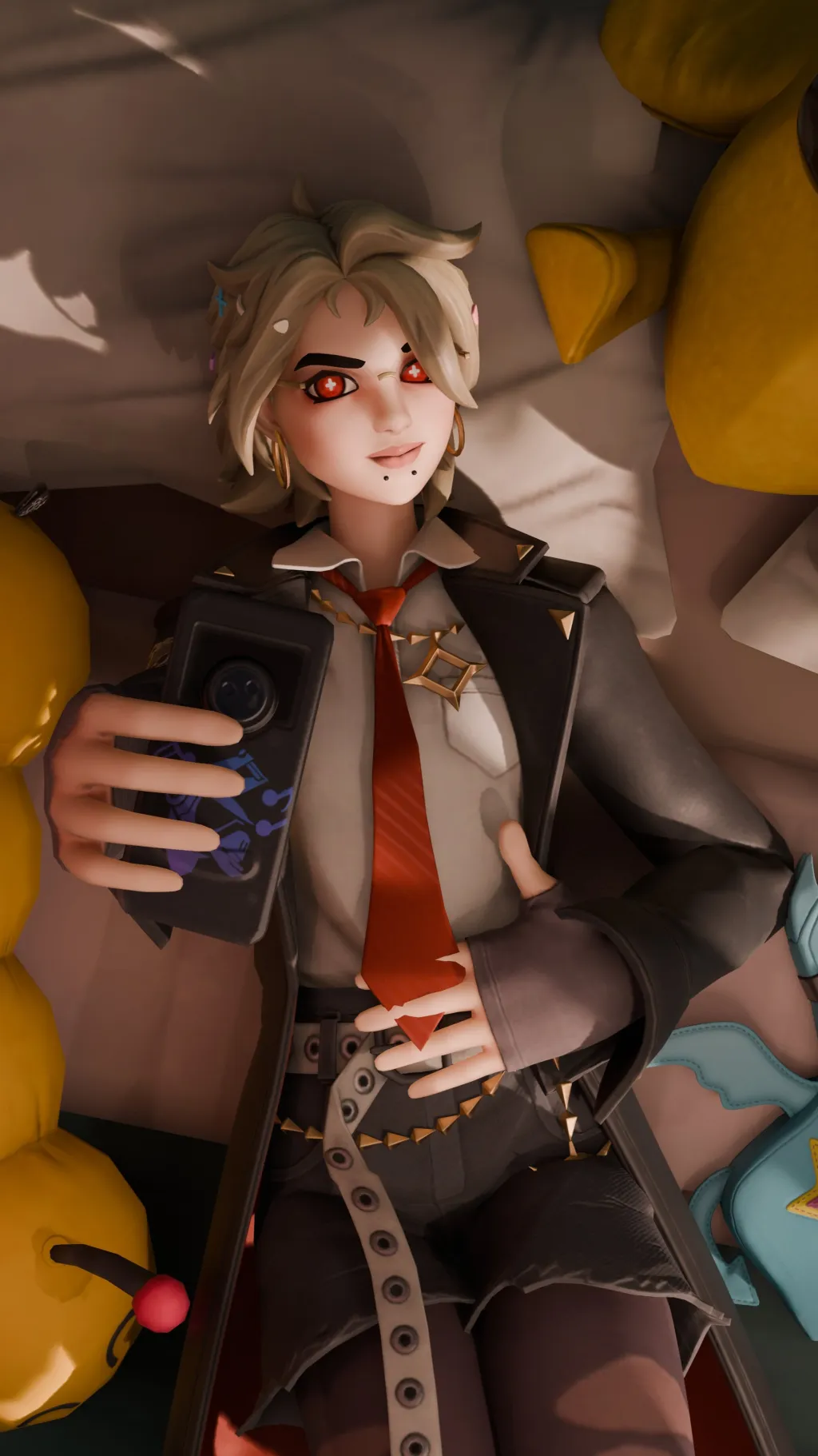 ai character: Joni The Red background