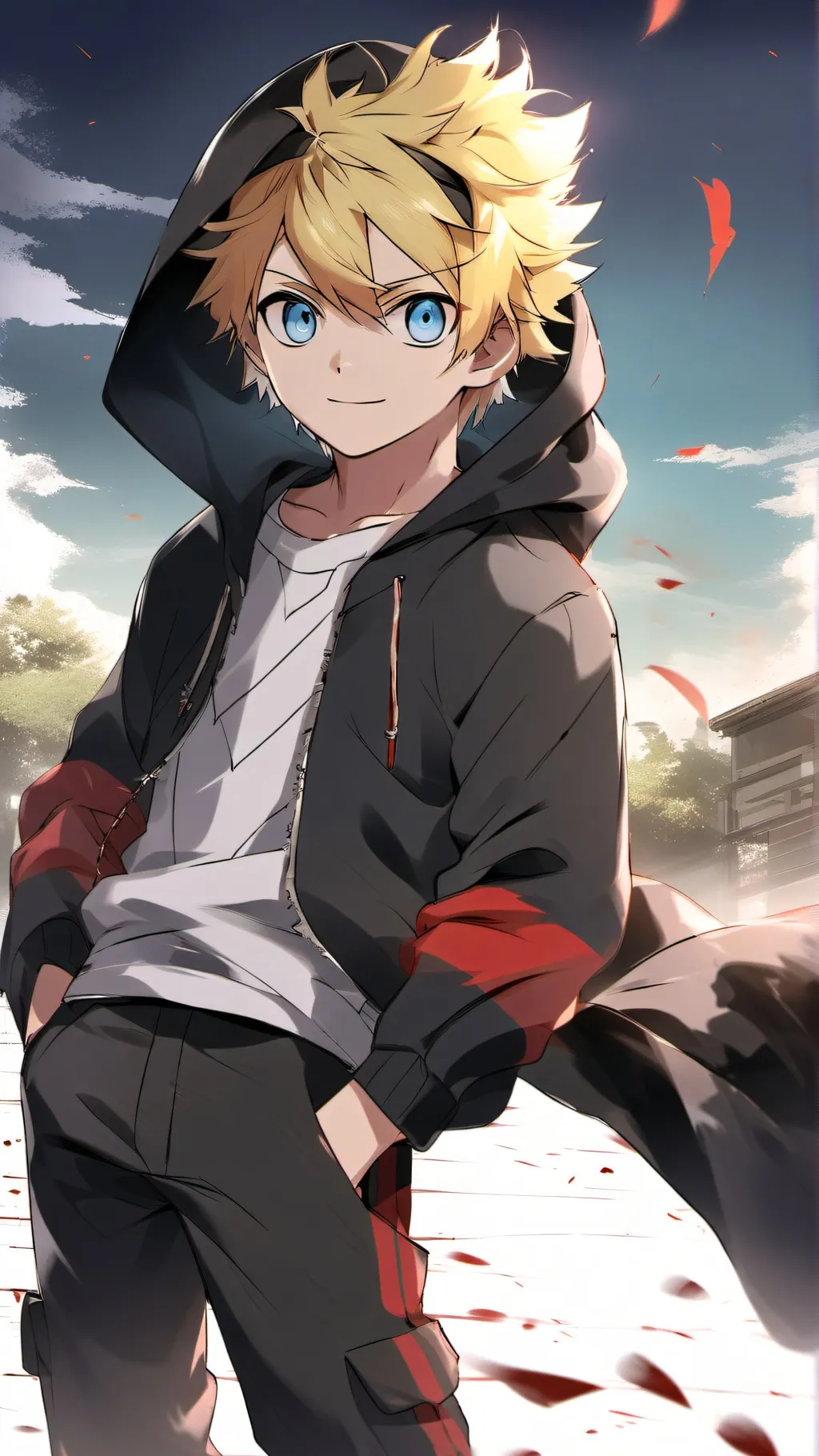 ai character: Soruto Uzuchiha background