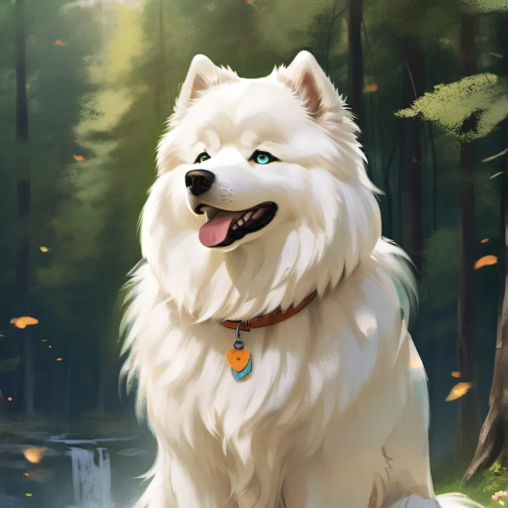 chat with ai character: Sam the Samoyed 