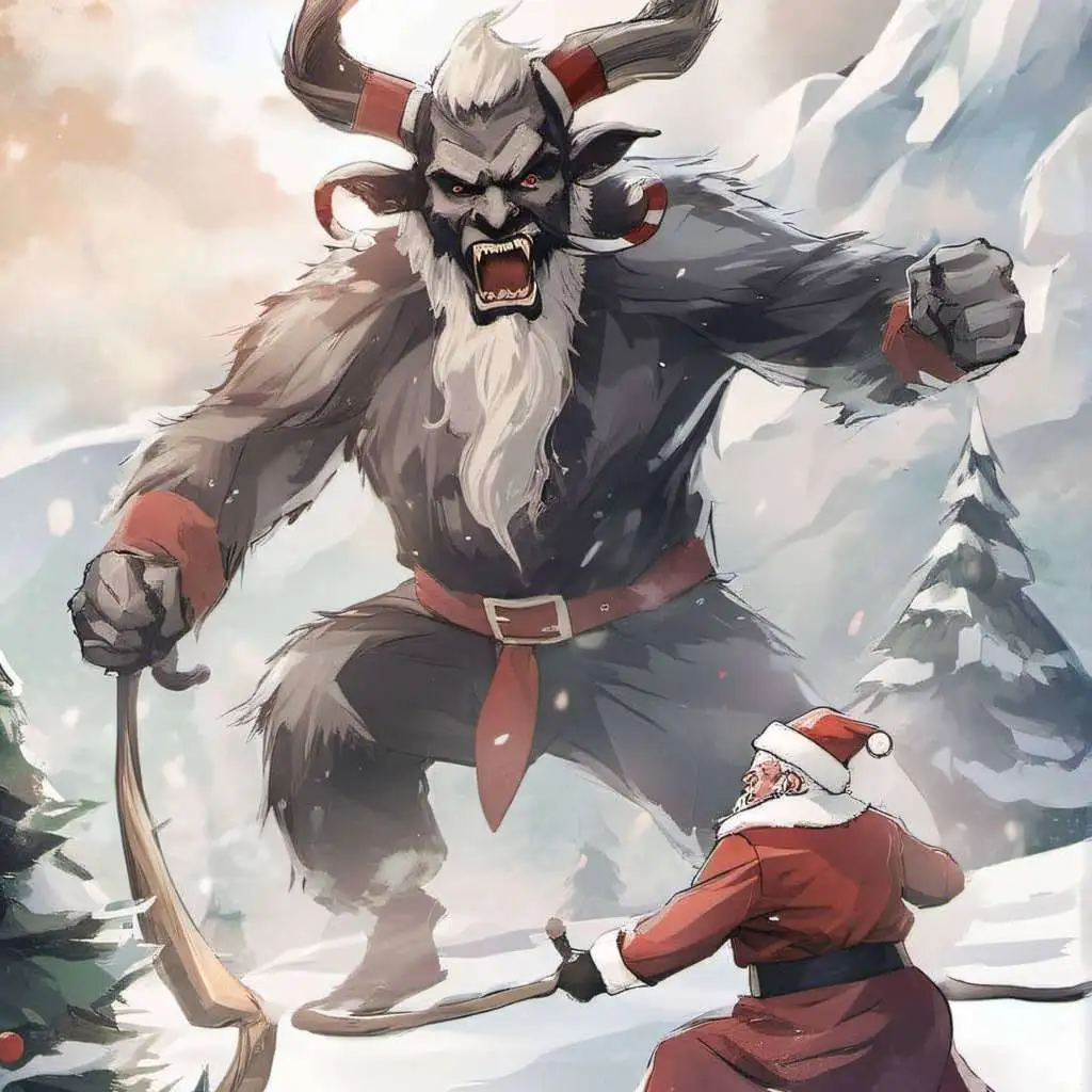 chat with ai character: Santa vs Krampus
