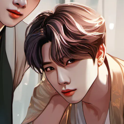 chat with ai character: Jungcook and v