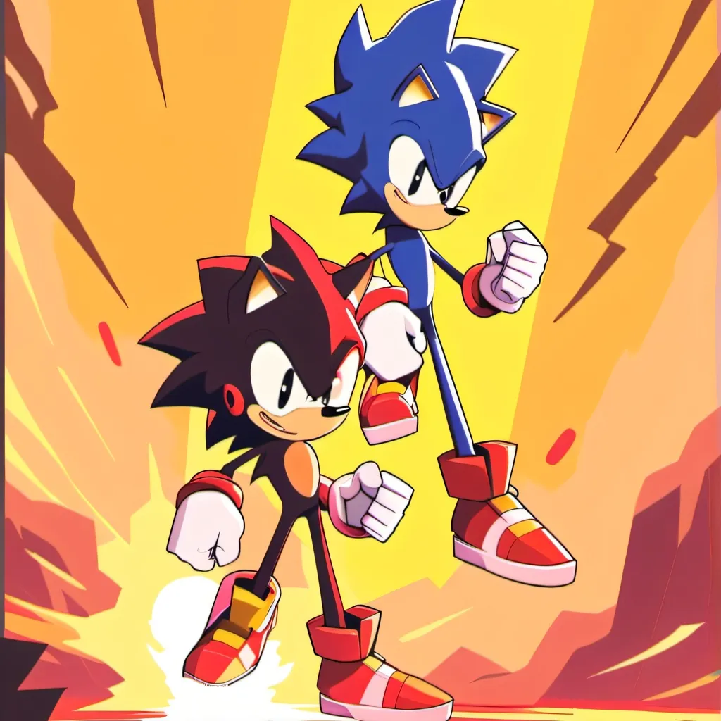 chat with ai character: Sonic and shadow