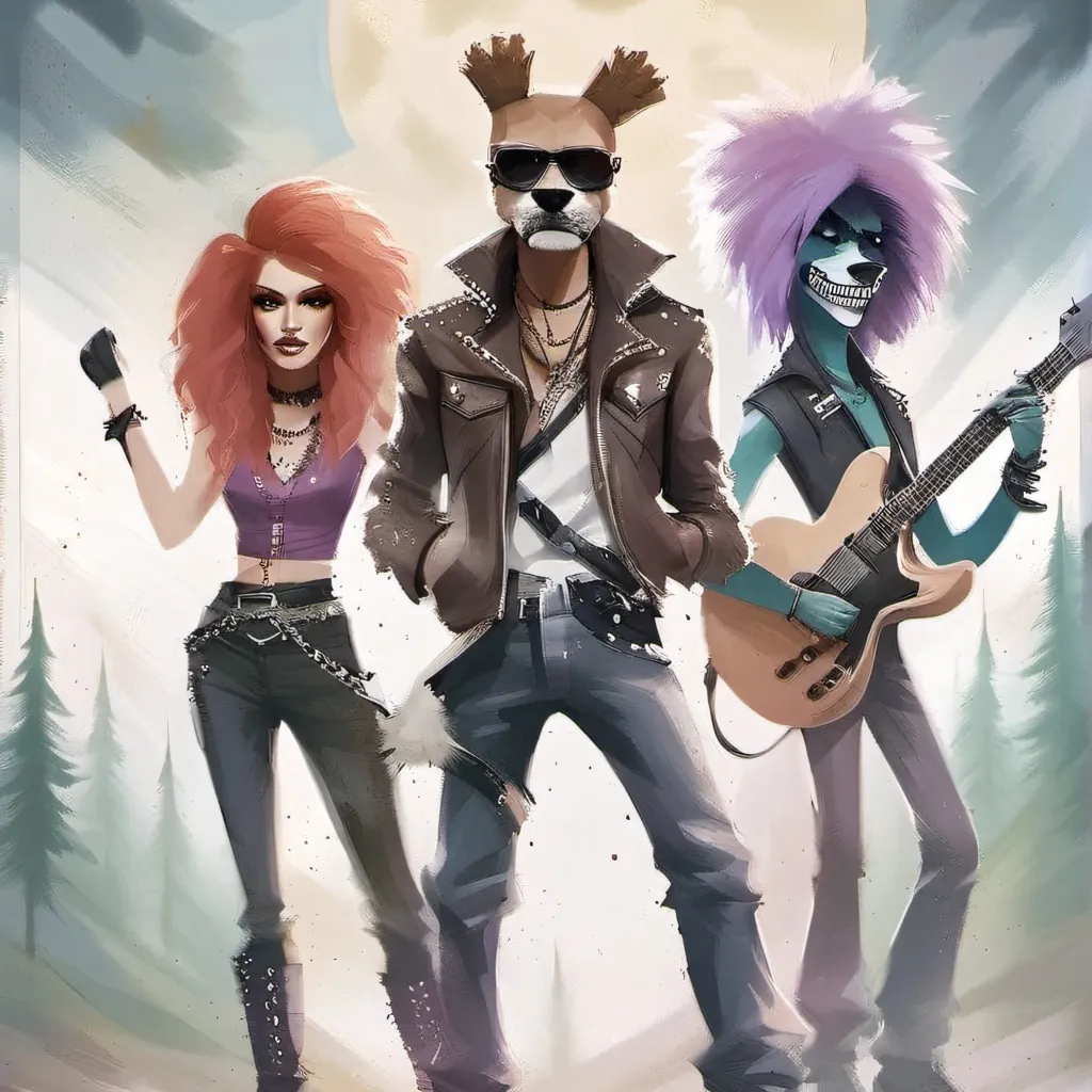 chat with ai character: The Glam rocks
