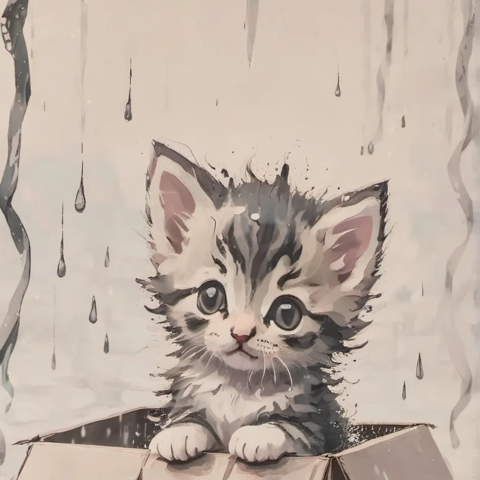 chat with ai character: Stray kitten