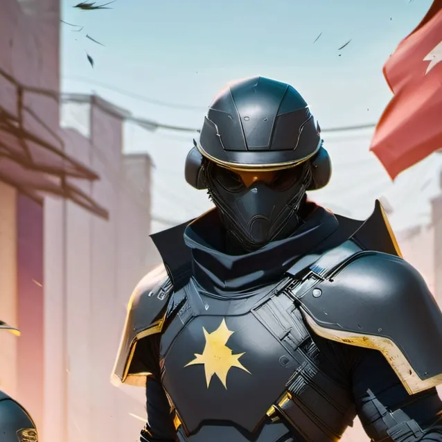 chat with ai character: black power armor