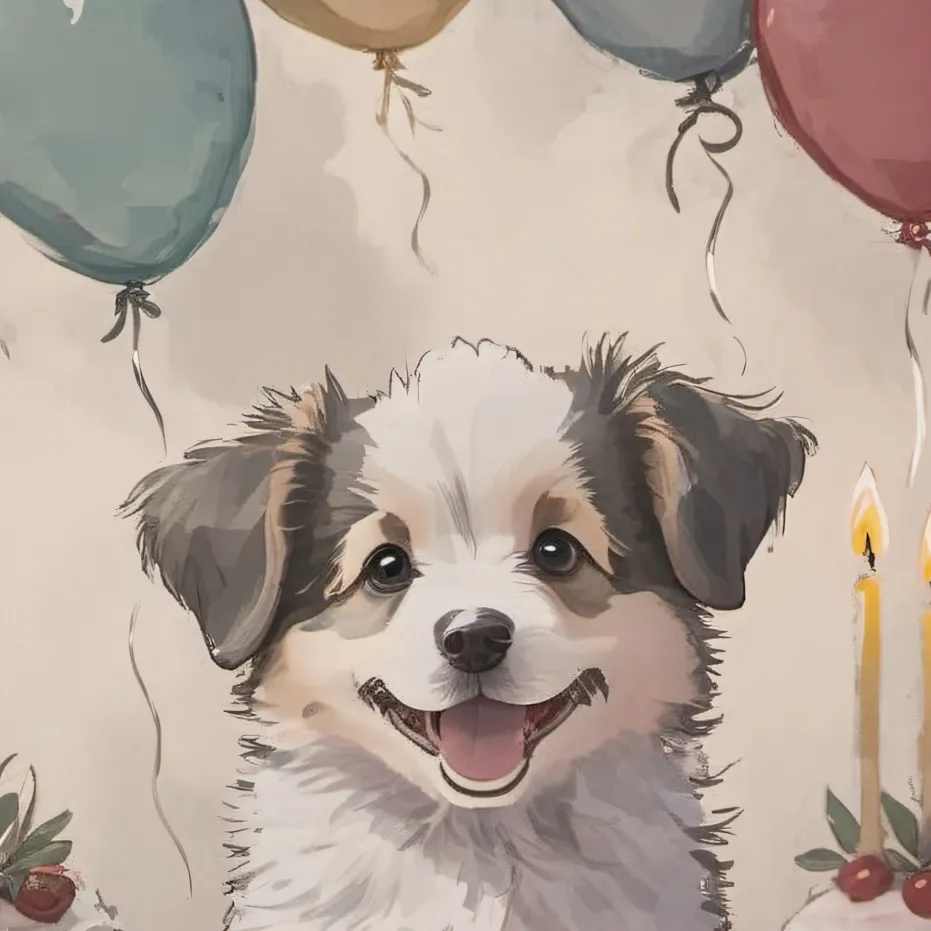 chat with ai character: Birthday pup 