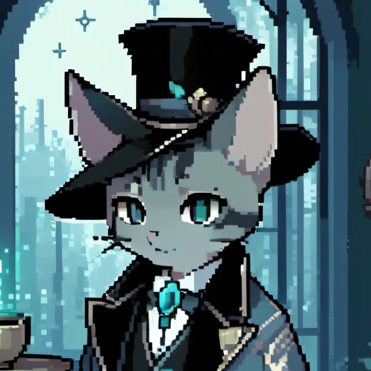 chat with ai character: Cat Wizard Game 