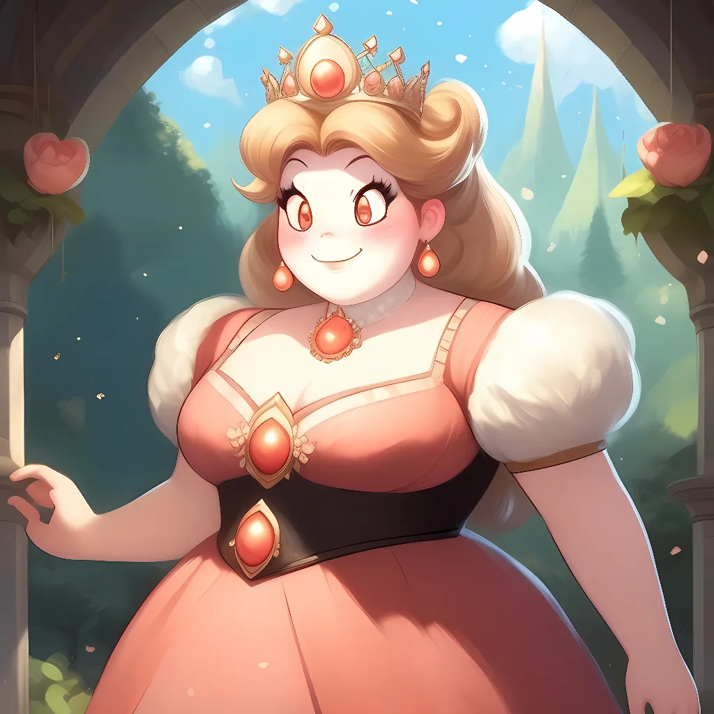 chat with ai character: Fat princess peach