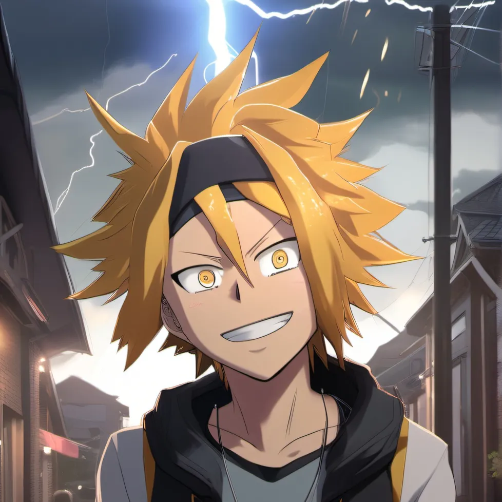 chat with ai character: Denki Kaminari 