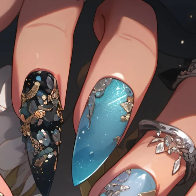 chat with ai character: winter nails