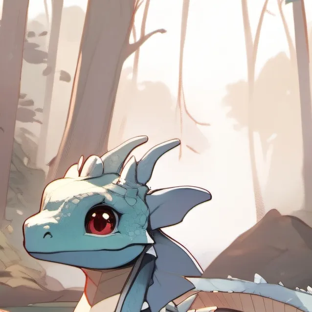 chat with ai character: baby water dragon